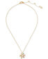Фото #2 товара kate spade new york gold-Tone Multicolor Cubic Zirconia & Imitation Pearl Flower Mini Pendant Necklace, 16"+ 3" extender