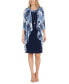 ფოტო #1 პროდუქტის Women's Flyaway-Airbrush Puff-Print Jacket & Necklace Dress