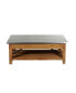 Фото #2 товара Millwork Wood and Zinc Metal Coffee Table with Shelf