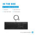 Фото #8 товара HP 125 Wired Keyboard - Full-size (100%) - USB - Membrane - QWERTY - Black
