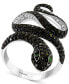 ფოტო #1 პროდუქტის EFFY® Diamond (1-5/8 ct. t.w.) & Emerald Accent Snake Ring in 14k White Gold