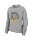 Women's Heather Gray Nashville Predators Knit Long Sleeve Tri-Blend T-shirt and Pants Sleep Set