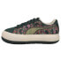 Фото #3 товара Puma Suede Mayu 2 Liberty Lace Up Womens Green Sneakers Casual Shoes 382191-01