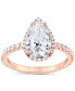 Certified Lab Grown Diamond Pear-Cut Halo Engagement Ring (2-1/2 ct. t.w.) in 14k Gold