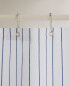 Striped cotton shower curtain