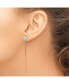 ფოტო #2 პროდუქტის Stainless Steel Polished Disc with Bar Dangle Earrings