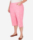 Фото #3 товара Plus Size Miami Beach Embroidered Palm Tree Clamdigger Pants