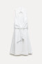 Фото #15 товара Платье-рубашка из поплина с узлом — zw collection ZARA