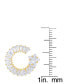 ფოტო #3 პროდუქტის Cubic Zirconia Baguette Round Star Post Gold Plate Earrings