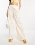 Vero Moda tailored wide leg trouser in cream