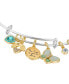 ფოტო #3 პროდუქტის Blue Enamel Crystal Heart, Cubic Zirconia Rainbow Heart, Stone Butterfly Bracelet