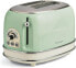 Фото #1 товара Ariete Vintage 155, 2-Scheiben-Toaster, Retro Toaster mit 6 Toaststufen, Automatischer Auswurf, Auftaufunktion, Herausnehmbares Krümelfach, Gehäuse aus Edelstahl, 810W, Grün [Energy Class A]