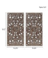 Фото #2 товара Botanical Panel Distressed Carved Wood 2-Piece Wall Decor Set