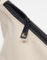 Фото #3 товара ASOS DESIGN large wash bag with clip sides in taupe