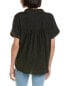 Brook + Lynn Linen-Blend Shirt Women's Black S