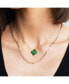 ფოტო #2 პროდუქტის Extra Large Malachite Single Clover Necklace