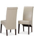 Фото #2 товара Easton Set of 2 Faux Leather Deluxe Parson Chairs
