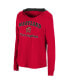 ფოტო #3 პროდუქტის Women's Red Maryland Terrapins Catalina Hoodie Long Sleeve T-Shirt