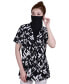 Petite Printed Adjustable Face-Covering Top