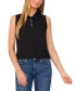 Фото #1 товара Women's Embroidered-Placket Collared Sleeveless Blouse