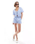 Фото #1 товара ASOS DESIGN mini shorts in blue gingham