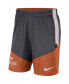 ფოტო #3 პროდუქტის Men's Gray and Texas Orange Texas Longhorns Team Performance Knit Shorts