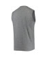 Фото #4 товара Men's Heathered Gray Chicago White Sox Muscle Tank Top
