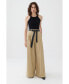 ფოტო #4 პროდუქტის Women's High Waist Pleated Pants