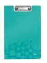 Esselte Leitz WOW Clipfolder with cover - Blue - 75 sheets - A4 - Metal - Polyfoam - 1 pockets - 230 mm