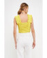 Women's Ruffled Pleated Mesh Tank Top