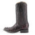 Ferrini Dakota Caiman Crocodile Square Toe Cowboy Mens Black Dress Boots 10493-