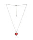 Фото #1 товара SOHI women's Red Heart Stone Pendant Necklace