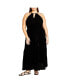 Фото #1 товара Plus Size Stacey Halter Neck Maxi Dress