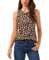 ფოტო #1 პროდუქტის Printed Keyhole Split-Back Sleeveless Top