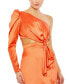 Women's Ieena Puff One Sleeve Cut Out Side Knot Gown