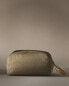 Фото #9 товара Minimalist toiletry bag with leather detail