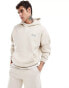 Abercrombie & Fitch smallscale logo hoodie in beige CO-ORD