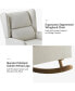 Фото #23 товара Batter son Modern Wingback Rocking Accent Chair With Solid Wooden legs