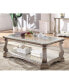 Northville Coffee Table in Antique Silver & Clear Glass