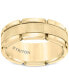 Men's Brushed Comfort-Fit 8mm Wedding Band in Yellow Tungsten Carbide