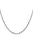 Stainless Steel Polished 3.2mm Cable Chain Necklace