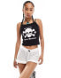 Фото #1 товара Basic Pleasure Mode pirate material mini cami top in black