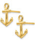 ფოტო #2 პროდუქტის Anchor Stud Earrings in 14k Yellow Gold