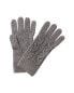 Фото #1 товара Forte Cashmere Luxe Cable Wool-Blend Gloves Women's Grey