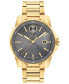 ფოტო #1 პროდუქტის Men's Bold Verso Swiss Automatic Ionic Plated Gold Steel Watch 43mm