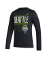 Men's Black Seattle Sounders FC Club DNA Long Sleeve AEROREADY T-shirt 2XL - фото #2