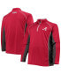 ფოტო #1 პროდუქტის Men's Crimson Alabama Crimson Tide Big and Tall Textured Raglan Quarter-Zip Jacket