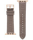 Фото #3 товара Taupe Lizard Grain Textured Genuine Leather Band Compatible with 42/44/45/Ultra/Ultra 2 Apple Watch