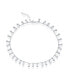 ფოტო #1 პროდუქტის Sterling Silver Beaded Dangling Charms Anklet