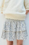 Фото #4 товара Юбка-шорты из рельефной ткани с цветочным принтом ZARA